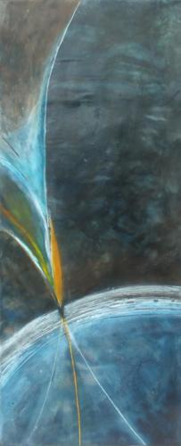 The Bird of paradise' Encaustic on cradled board 2015