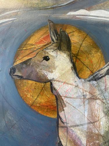 ‘Annunciation’ detail Acrylic mixed media