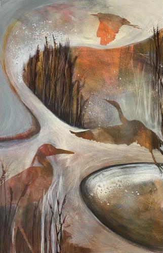 ‘Middle ground’ Acrylic mixed media