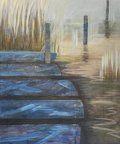 ‘Walking on water’ acrylic mixed media